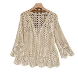 Yipinpay and Autumn Women's Net Yarn Korean Temperament Casual New Cardigan Long Sleeve Lace Short Western Style All-match Top