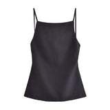 Yipinpay White Backless Top Female Black Cami Top Women Sleeveless Summer Top Woman Party Night Sexy Tops Woman Fashion Camisole