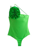 Yipinpay 2023 Asymmetric Body Woman Flowers Green Sexy Bodysuit Lingerie For Women Summer Black Backless Bodysuit Vacation Swimwear