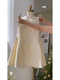 Yipinpay High end White Suspender Dress Summer New Korean Fashion Sweet Sleeveless Waist Slimming A-line Short Dress for Women