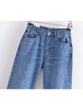Yipinpay Blue Baggy Jeans Women Ripped Denim Pants Woman High Waist Wide Leg Pants Female Fashion Streetwear Women's Trousers