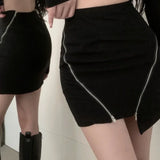 Yipinpay Women Suits Sexy Crop Leather Jacket Black Hollow Shirt High Waist Skirt 3 Piece Zip Skirt Party Girl Elegant Y2k Female Suits