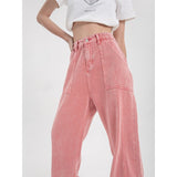 yipinpay Woman's Jeans High Waist 2023 Summer Wide Leg Denim Trouser Baggy Streetwear Chic Design Ladies Vintage Straight Jean Pants