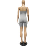 Yipinpay Women Sexy Rompers Fashion Elegant Casual Women Low Neck High Waist Solid Color Slim-Fit Hip Rompers