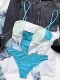 Yipinpay Bikinis 2023 Sexy Women Swimsuit Swimwear Female Bikini Set Patchwork Thong Brazilian Bathing Suit Beachwear