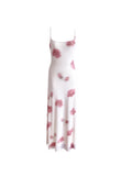 Yipinpay Grunge Elegant Midi Dress Women Y2k Vintage Streetwear Spaghetti Strap High Waist Florals Printed Party Dress Female