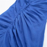 Yipinpay Blue Slip Long Dress Women Ruched Elegant Party Dresses For Women 2023 Backless Sexy Summer Woman Dress Evening Dresses