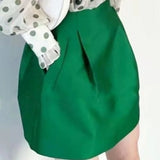 Yipinpay Line Puffy Mini Black Skirt Women High Waist Korean Style Fall Wild Casual Sexy Retro Y2k Suits Faldas Mujer Moda 2023 Jupe