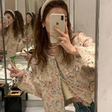 Yipinpay Temperament Small Fragrance Rainbow Jacket  Women Tweed Fringe Coat Top Korean Autumn Winter Clothes Jaqueta Woolen Cardigan