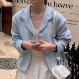 Yipinpay Loose Casual Long Sleeved Knitted Sweater Mujer Pull Femme Y2k Clothes Autumn Winter Knitted Cardigan Coat Sueter