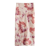 Yipinpay 2023 Women Skirt Tie Dye Summer Long Skirts For Women Fashion 2023 High Waist Midi Skirt Vintage Elegant Women's Skirts