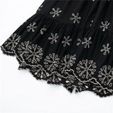 Yipinpay Embroidery Slip Dress Woman Black Backless Long Dress Women Sleeveless Beach Summer Dresses For Women Sexy Midi Dresses