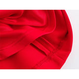 Yipinpay Sexy Women Red Ruched Strapless Mini Dress Christmas Party Vestidos