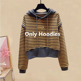 Yipinpay Women's Tracksuit 2024 Fall/Winter New Striped Embroidered Sweater + Cotton Pants Two-piece Korean Casual Hoodies Trousers Suit