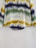 Yipinpay Women Shirts And Blouses Tie Dye Button Up Shirt Women Loose Summer Fashion Woman Blouse 2023 Streetwear Long Sleeve Top