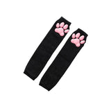 Yipinpay Lolita Sunscreen Arm Sleeves, 3D Simulation Silicone Cat Claw Anti-Skid Mittens Skin-Friendly Arm Cover for Women