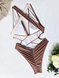 Yipinpay Up Women One Piece Swimsuit 2023 Sexy Female Swimwear Swimming Suit High Waist Monokini Bathing Suit Beachwear Swimsuit