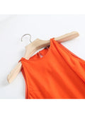 Yipinpay New Fashion Women Sleeveless O Neck Linen Long Dress Sexy Side Slits Ladies Casual Summer Dresses