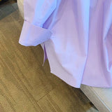 yipinpay Purple Shirt Women Blouse Chic Embroid Design Long Sleeves Casual Tops 2023 Fashion Vintage Single-Breasted Femmes Shirt