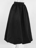 Yipinpay Elegant Women White Ball Gown Skirts Chic Women Party High Waist Midi Skirts Spring 2023 Pleated Long Skirts Female