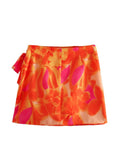 Yipinpay Print Women Skirt High Waist Wrap Mini Skirt Sets Knotted Boho Short Skirts Woman Fashion 2023 Streetwear Y2K Summer Skirts