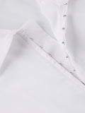 Yipinpay Long Sleeve White Shirt Dress Women Spring Solid Tunic Dresses Slim Buckle Sexy Bodycon Dress Ladies Streetwear 2023