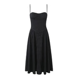 Yipinpay Sexy Women Corset Style Low Waist Midi Sling Dress Party Robe