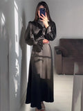Yipinpay Ruffled Bandage Elegant Maxi Dress For Women Patchwork Slim Lace-Up Solid Vintage Evening Partywear Ladies Long Dress 2024