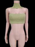 yipinpay Knitted Summer Basic Shirts Crop Tops Blue Casual Streetwear Mini Vest Women Clothes Beach Vacation Tank Top Y2K 2023