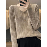 Yipinpay Women Sweater and Pullovers Fall Winter New Skinny Jumpers V-neck Basic Warm Sweater Pullovers Warm Winter Sweater
