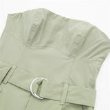 Yipinpay Female Jumpsuit Off Shoulder Cargo Women Jumpsuits Belt Women's Long Elegant Loose Overalls Blackless Summer Woman Jumpsuit