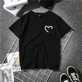 Yipinpay Printing T-shirt Women's Short Sleeve O-Neck Loose Oversize Harajuku High Street Fashion All-match Cotton Top