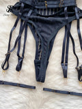Yipinpay French Style Striped Erotic Playsuits Women Strap Hollow Out Backless Slim Underwear Black Lingerie Sexy Bodysuits