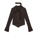 Yipinpay Winter Vintage 2 Piece Set Office Lady Casual Outwaer Mini Skirt + Women Evening Party Slim Sexy Y2k Blouse Korean Fashion