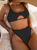 Yipinpay Waist Bikinis 2023 Sexy Women Swimsuit Solid Swimwear Female Brazilian Bikini Set Bathing Suit Bathing Beachwear