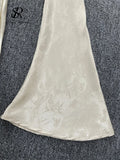 Yipinpay Senior Court Party Fishtail Dress Fashion V Neck Lace up Slim Chic Women Elegant Flare Sleeves France Retro Sexy Dress