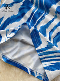 Yipinpay Fashion Zebra Print Sexy Suits 2024 Stand Collar Long Sleeves Short Top+Bodycon Mini Skirt Sensual Beach Slim Sets