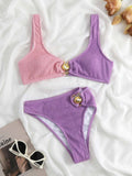 Yipinpay Waist Bikinis 2023 Women Swimsuit Female Swimwear Patchwork Push Up Beach Brazilian Bikinis Set Bathing Suit Beachwear