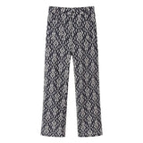 Yipinpay 2023 Women Pants Sets Black Print High Waist Pants For Women Straight Leg Woman Trousers Streetwear Casual Summer Pants