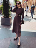 Yipinpay New White Knit Two Piece Women Sets Fall Ribbed Crop Top And Pleated Knitted Skirt Suits For Women Midi Dress Sets 2024