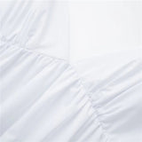 Yipinpay White Slip Dress Woman Backless Long Dress Women Beach Sexy Summer Dresses Woman 2023 Ruched Sleeveless Party Dresses