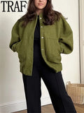 Yipinpay Oversize Bomber Jacket Women Beige Baseball Jackets For Women 2023 Long Sleeve Spring Jacket Woman New In Outerwears 0406