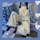 Yipinpay Spring Women Bodysuit Jumpsuit Sweet Loose Oversize Overalls Japan Style Casual Embroidery Female Cute Playsuits Plus Size