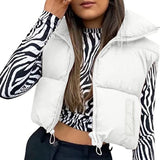 Yipinpay Women Autumn Winter Vest Sleeveless Jackets Waistcoat Clothing Warm Coats 2023 Luxury y2k Padded Puffer Vest Female Clothes