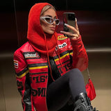 Yipinpay Women Y2K Retro Goth Hooded Scarf Hats Solid Color Knitted Pullover Drawstring Balaclava Winter Warm Hat Beanie Cap