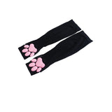 Yipinpay Lolita Sunscreen Arm Sleeves, 3D Simulation Silicone Cat Claw Anti-Skid Mittens Skin-Friendly Arm Cover for Women