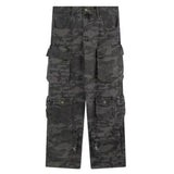 Yipinpay Popular Camouflage Multi-Pocket Jeans Women Y2K New High Waist Slim Wide Leg Mopping Overalls Unisex Loose Casual Pants