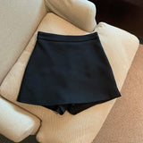 Yipinpay Faldas Mujer Moda 2023 Casual Black White Suit Mini Skirt Y2k Shorts Femme Korean Style Skirts for Women Short Lazy