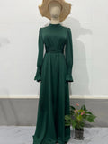 Yipinpay Ruffled Bandage Elegant Maxi Dress For Women Patchwork Slim Lace-Up Solid Vintage Evening Partywear Ladies Long Dress 2024