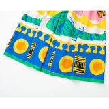 Yipinpay Printed Pleated Midi Skirt Woman High Waist Summer Skirt Sets Stylish Long Skirts For Women Fashion 2023 Beach Skirt